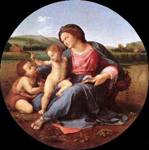 Raphael (Raffaello Sanzio Da Urbino) - The Alba Madonna - (own a famous paintings reproduction)