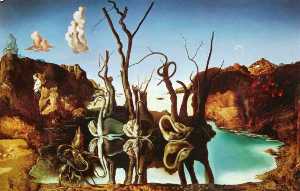 Salvador Dali - Swans Reflecting Elephants, 1937