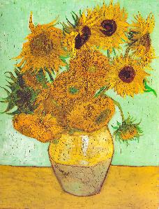 Vincent Van Gogh - Twelve Sunflowers in a Vase - (own a famous paintings reproduction)