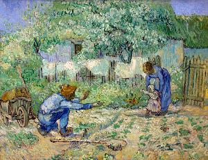 Vincent Van Gogh - First Steps (after Millet) - (own a famous paintings reproduction)