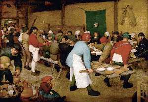 Pieter Bruegel The Elder - Peasant wedding - (buy paintings reproductions)