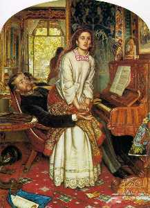 William Holman Hunt - The Awakening Conscience - (buy oil painting reproductions)