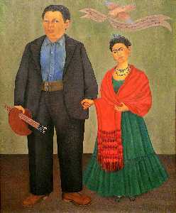 Frida Kahlo - Frida y Diego Rivera - (own a famous paintings reproduction)