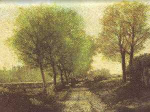 Alfred Sisley - Lane near a Small Town - (Buy fine Art Reproductions)