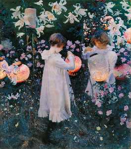 John Singer Sargent - Carnation, Lily, Lily, Rose - (buy paintings reproductions)