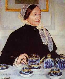 Mary Stevenson Cassatt - Lady at the Tea Table - (Buy fine Art Reproductions)