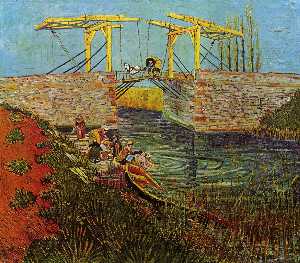 Vincent Van Gogh - The Langlois Bridge at Arles - (own a famous paintings reproduction)