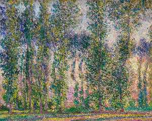Claude Monet - Poplars at Giverny - (buy oil painting reproductions)