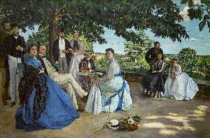 Jean Frederic Bazille - Family Reunion - (Buy fine Art Reproductions)