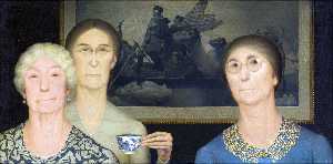 Grant Wood - Daughters of Revolution - (buy paintings reproductions)