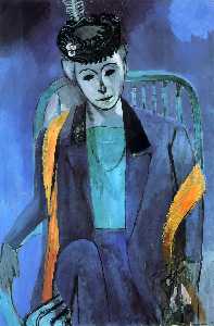 Henri Matisse - Portrait of Mme. Matisse - (own a famous paintings reproduction)