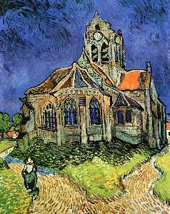 Vincent Van Gogh - The Church at Auvers - (own a famous paintings reproduction)