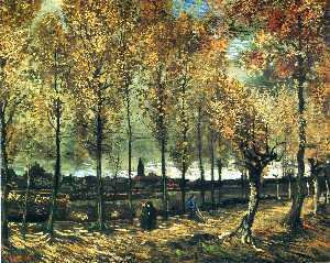 Vincent Van Gogh - Lane with poplars near Nuenen - (own a famous paintings reproduction)