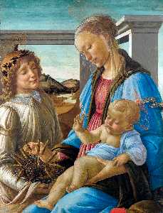 Sandro Botticelli - Madonna and Child with an Angel - (buy paintings reproductions)
