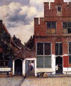 Johannes Vermeer - The Little Street - (Buy fine Art Reproductions)