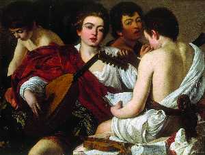 Caravaggio (Michelangelo Merisi) - The Musicians - (buy famous paintings)