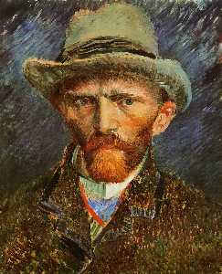 Vincent Van Gogh - Self Portrait with a Grey Felt Hat - (buy oil painting reproductions)
