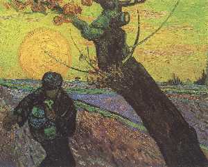 Vincent Van Gogh - The Sower - (own a famous paintings reproduction)