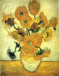 Vincent Van Gogh - Still Life: Vase with Fourteen Sunflowers - (own a famous paintings reproduction)