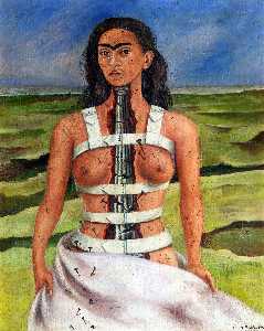 Frida Kahlo - The Broken Column - (own a famous paintings reproduction)