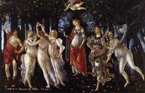 Sandro Botticelli - allegory - Primavera - (own a famous paintings reproduction)