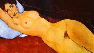 Amedeo Clemente Modigliani - Reclining Nude - (buy paintings reproductions)