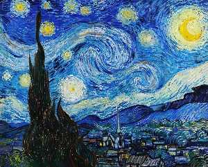 Vincent Van Gogh - Starry Night (New York, MoMA) - (buy famous paintings)