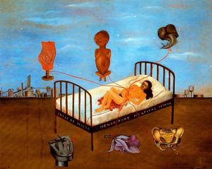 Frida Kahlo - Henry Ford Hospital - (own a famous paintings reproduction)