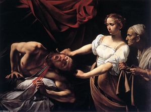 Caravaggio (Michelangelo Merisi) - Judith Beheading Holofernes - (buy oil painting reproductions)